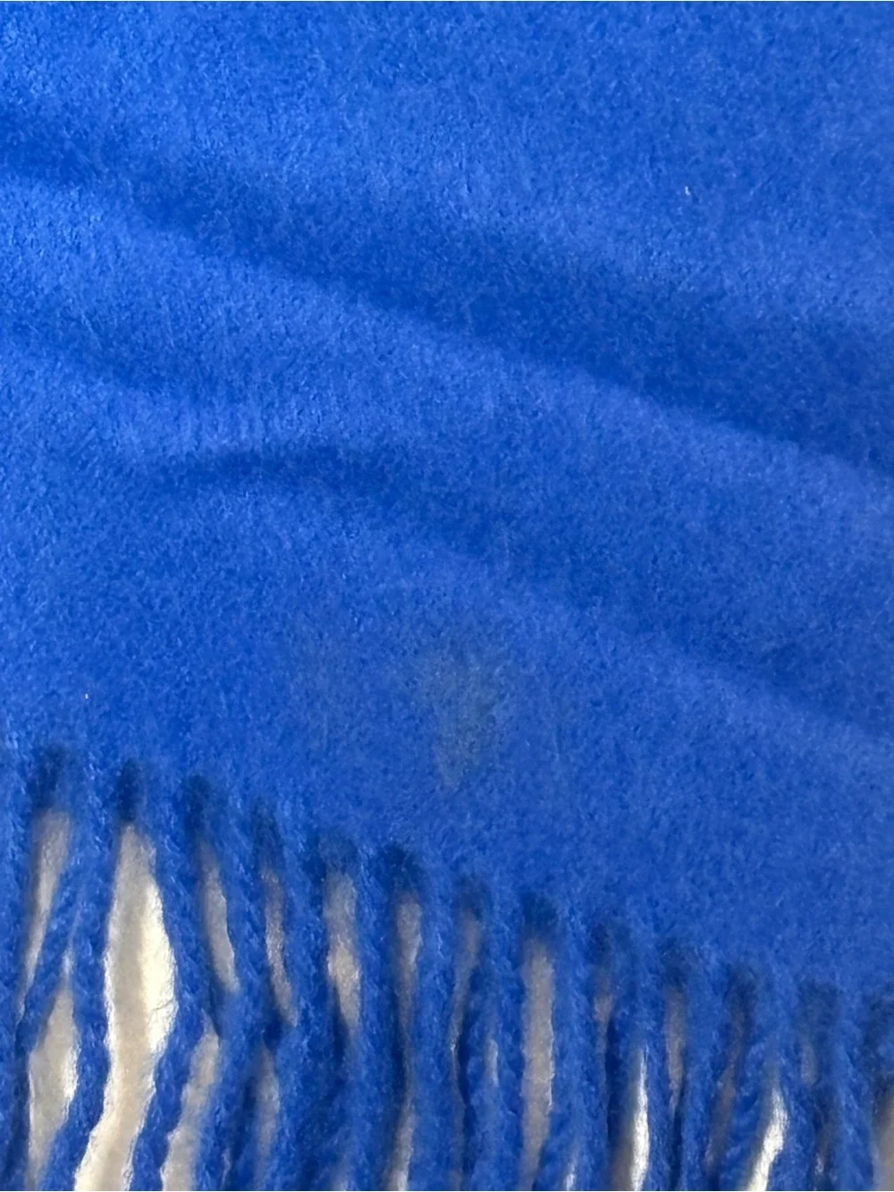 Berkshire Bright Blue Fringed Scarf